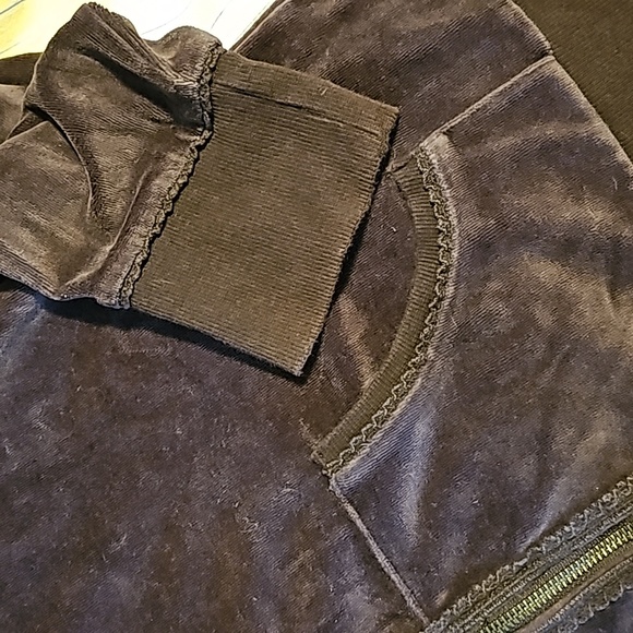 Calvin Klein Brown Velour Hoodie Jacket Size XL - Picture 5 of 12